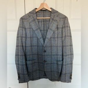 Luigi Bianchi Mantova Men’s Wool Plaid Men's Blazer